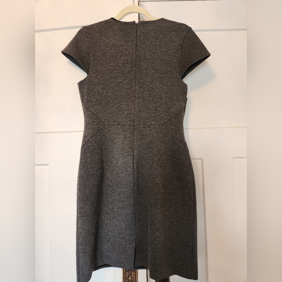Banana Republic Woman's Sheath Dress sz 6 Gray Heathered Work Professional - Picture 3 of 6